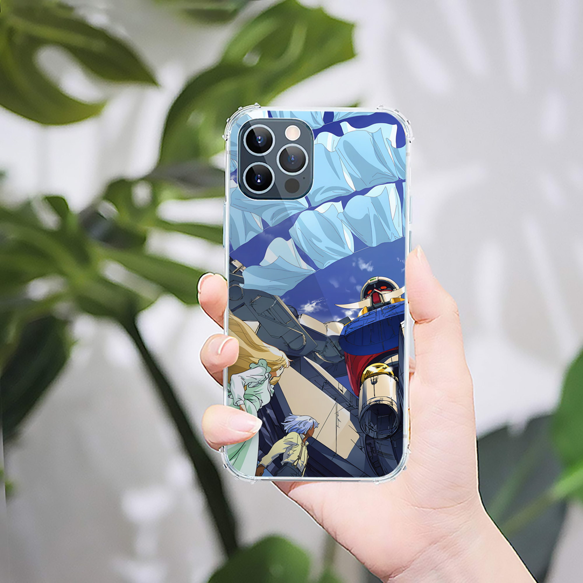 （画像用） 機動戦士ガンダム Mobile Suit Gundam 【iPhone 12シリーズ対応】透明スマホケース（クリアソフトケース）